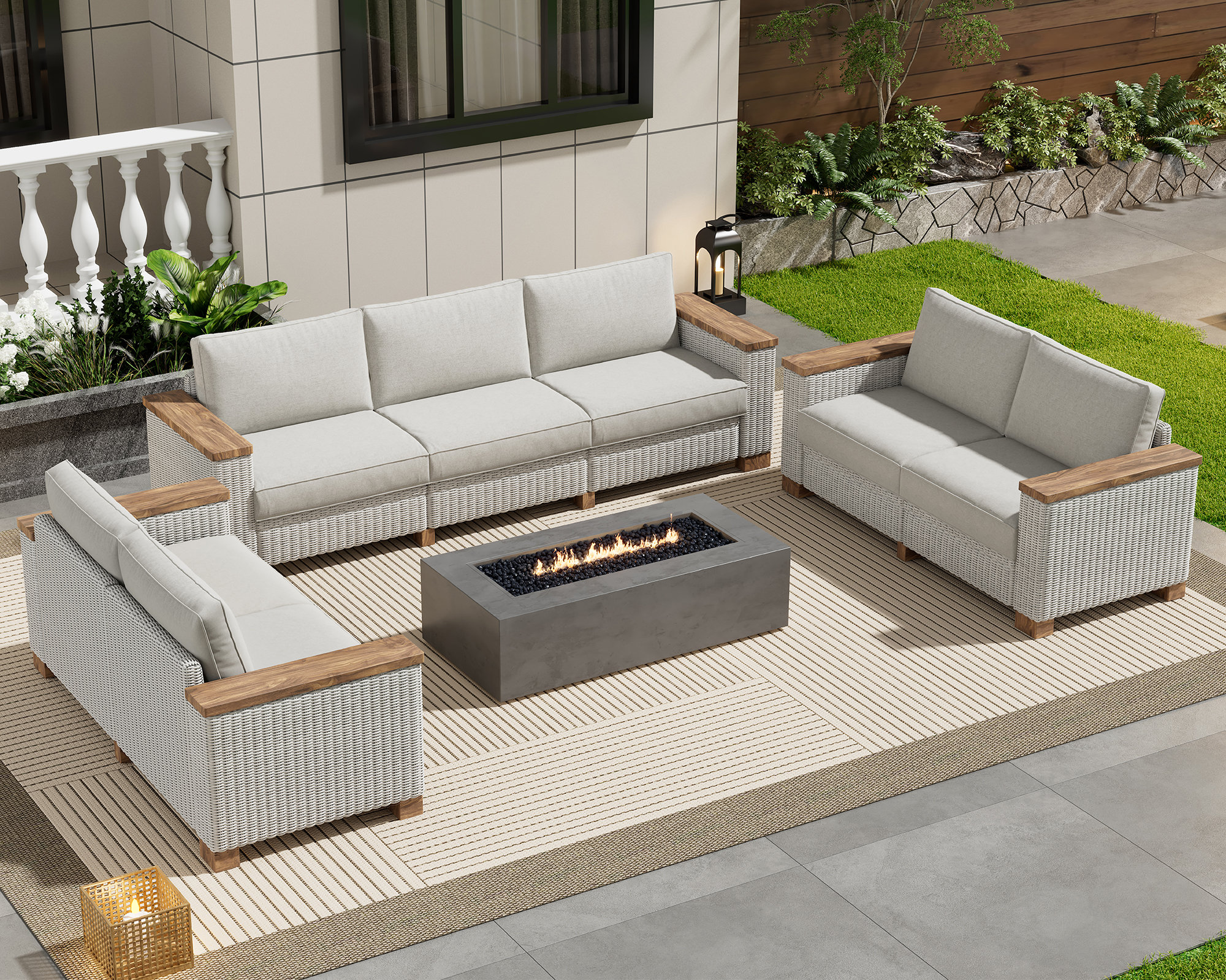 Latitude Run® Akosh 7 Piece Sofa Seating Group With Cushions
